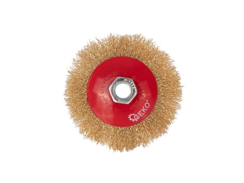 Szczotka druciana obrot.boczna 100mm mosiądz M14 (100)
