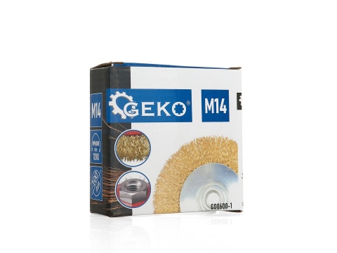 Szczotka druciana obrot.boczna 100mm mosiądz M14 (100)