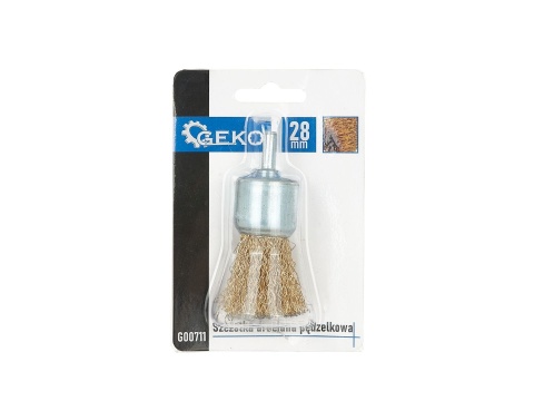 Szczotka druciana pędzelkowa mosiężna, drut fal 28mm (200)
