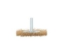Szczotka druciana tarcz. mosiądz 60mm z trzpieniem (100)