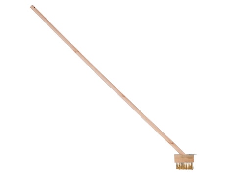 Szczotka druciana ze skrobakiem do kostki brukowej, drewn. trzonek (25)