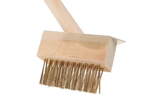Szczotka druciana ze skrobakiem do kostki brukowej, drewn. trzonek (25)