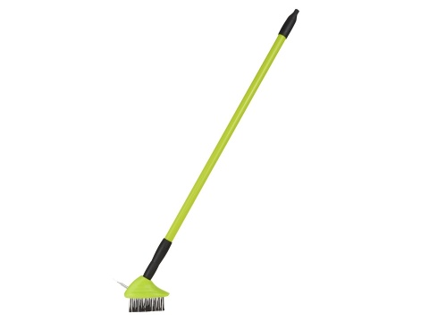 Szczotka druciana ze skrobakiem do kostki brukowej,plast. trzonek (10)