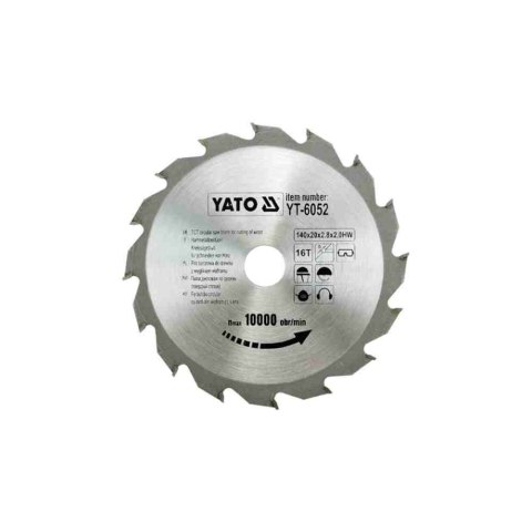 Yato Piła Tarczowa Widiowa 140X20Mm 16T Yt-6052