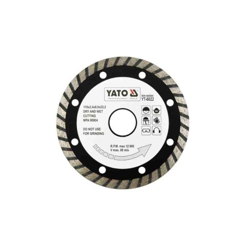 Yato Tarcza Diamentowa Turbo 115 X 22,2Mm Yt-6022