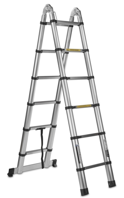 Drabina teleskopowa aluminiowa przegubowa 3,8m 150kg (1)