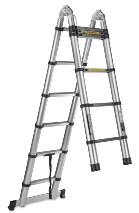 Drabina teleskopowa aluminiowa przegubowa 3,8m 150kg (1)