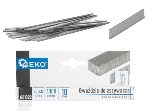 Gwoździe do zszywacza 1.2x2.0mm 10mm 1000szt. (200)
