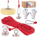 Magnes neodymowy 85kg - zestaw z liną 20m i rękawicami (16)