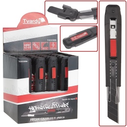 Nożyk do tapet 100x18x0.5mm SK2H TVARDY - kartonik wystawowy (24/144)