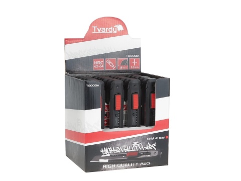 Nożyk do tapet 100x18x0.5mm SK2H TVARDY - kartonik wystawowy (24/144)