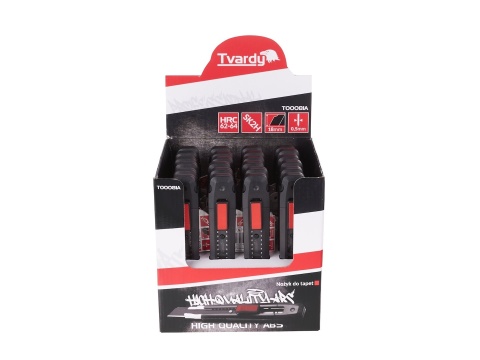 Nożyk do tapet 100x18x0.5mm SK2H TVARDY - kartonik wystawowy (24/144)