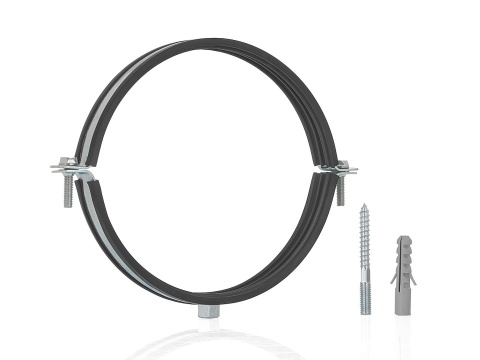 Obejma metalowa z gumą do rur 8" 200-212mm (50)