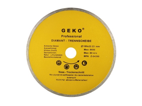 Tarcza diam. 180mmx22,23 Pełna GEKO(50)