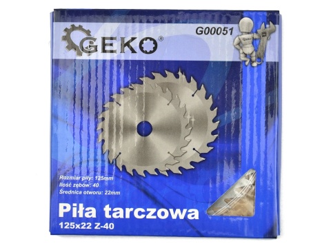 Tarcza do drewna 125x22x40T b/w (200)