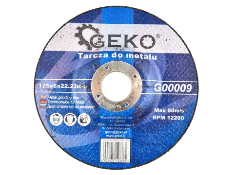 Tarcza do metalu 125x6x22,23 GEKO (5/25/100/200)