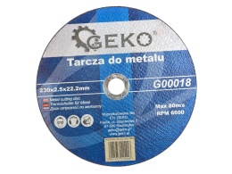 Tarcza do metalu 230x2,5x22,2 GEKO (25/50/100)