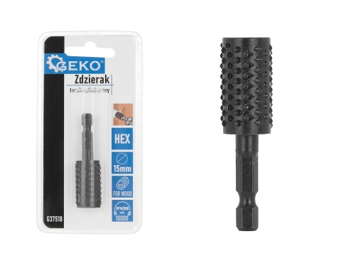 Zdzierak - tarnik cylindryczny do drewna 15mm HEX (50/250)
