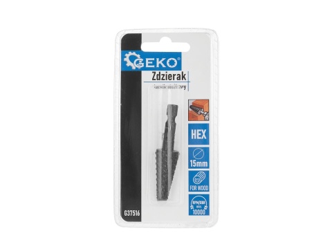 Zdzierak - tarnik stożkowy do drewna 15mm HEX (50/250)