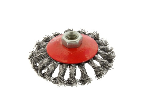 Szczotka druciana boczna pleciona 100mm M14 (100)