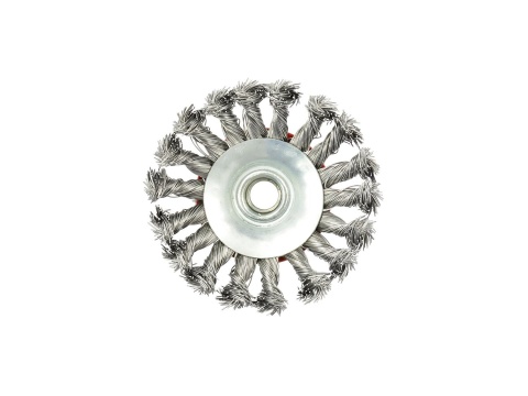 Szczotka druciana boczna pleciona 100mm M14 (100)