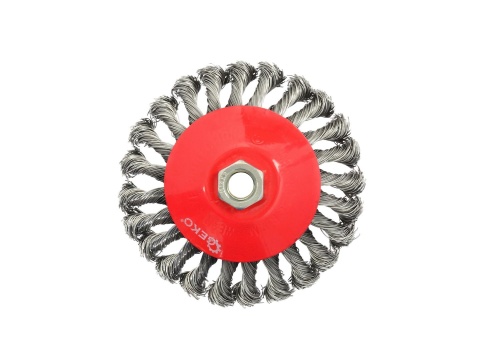 Szczotka druciana boczna pleciona 125mm M14(60)