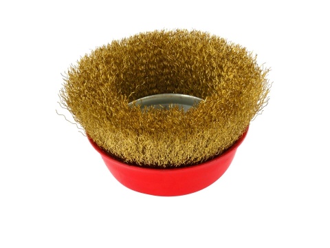 Szczotka druciana czołowa mosiężna 125mm/5" M14(30)
