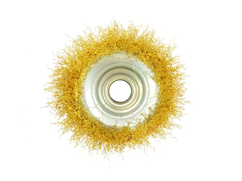 Szczotka druciana czołowa mosiężna 75mm/3" M14(100)