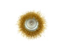 Szczotka druciana czołowa,mosiężna 75mm/3"z trzpieniem (10/120)
