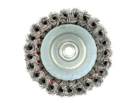 Szczotka druciana czołowa pl.125mm M14+opaska(20)