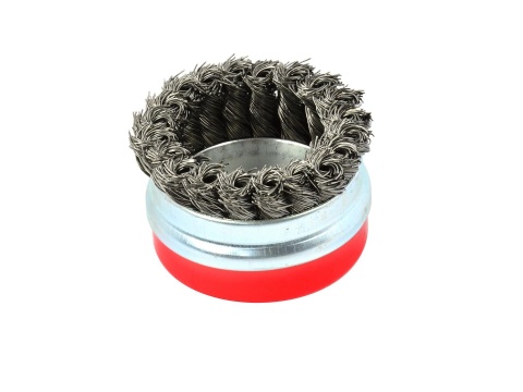 Szczotka druciana czołowa pl.75mm M14+opaska (50)