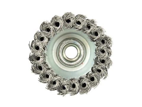 Szczotka druciana czołowa pl.75mm M14+opaska (50)