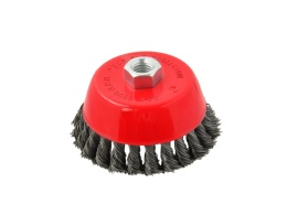 Szczotka druciana czołowa pleciona 100mm/4