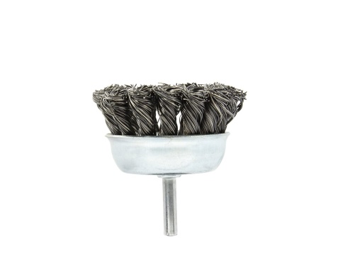 Szczotka druciana czołowa,pleciona 65mm z trzpieniem(10/100)