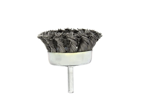 Szczotka druciana czołowa,pleciona 75mm/ 3"z trzpieniem (20/100)