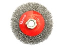 Szczotka druciana obrot.boczna 100mm M14 drut karbowany stalowy (60)