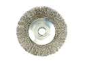 Szczotka druciana obrot.boczna 100mm M14 drut karbowany stalowy (60)