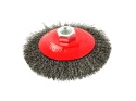 Szczotka druciana obrot.boczna 115mm M14 drut karbowany stalowy(40)
