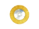 Szczotka druciana obrot.boczna 115mm mosiądz M14(100)