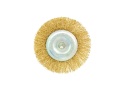 Szczotka druciana tarcz. mosiądz 100mm z trzpieniem (10/120)