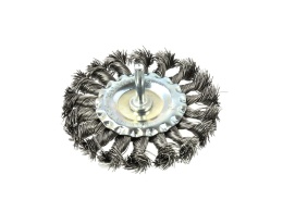 Szczotka druciana tarczowa pleciona na wiert.100mm (80)