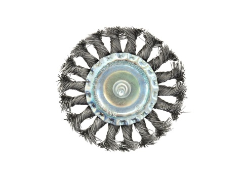 Szczotka druciana tarczowa pleciona na wiert.100mm (80)
