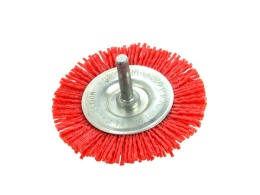 Szczotka druciana tarczowa trzpieniowa nylon 75mm (10/100)