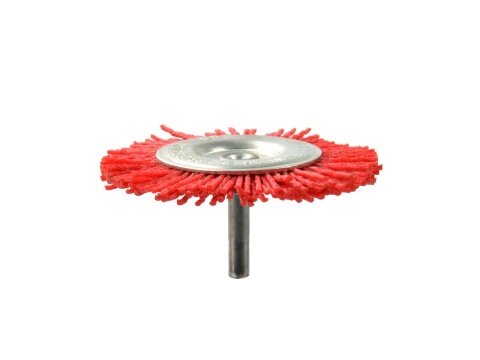 Szczotka druciana tarczowa trzpieniowa nylon 75mm (10/100)