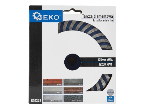 Tarcza diam.do szlif.125 M14 turbo GEKO(20)
