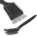 Szczotka druciana ze skrobakiem 2w1 - do czyszczenia grilla (90)