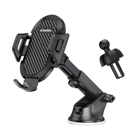 Uchwyt teleskopowy do telefonu 3w1 - szyba, kokpit, kratka nawiewu (100)