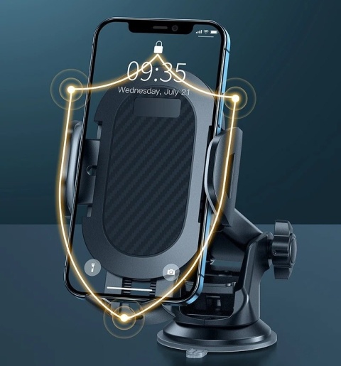 Uchwyt teleskopowy do telefonu 3w1 - szyba, kokpit, kratka nawiewu (100)