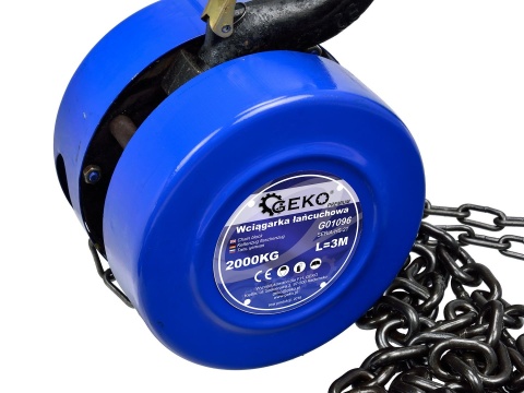 Wciągarka łańcuchowa GEKO PREMIUM 2T x 3M/stal/(1)