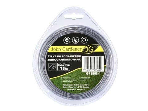 Żyłka do podkaszarki zbrojona(karbowana) 2,7mmx15m (10/80)